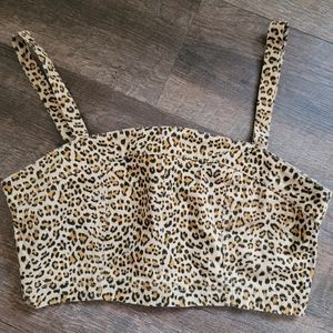 Cheetah print crop top